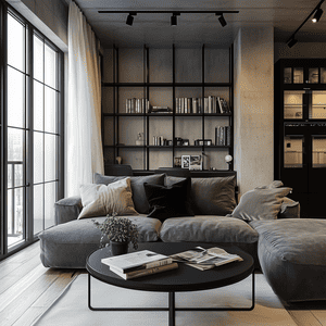 habitacion-con-estantes-negras-remodelaciones-palermo